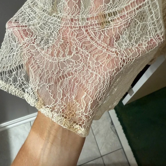Free People Cream Lace Chemise - Picture 6 of 7
